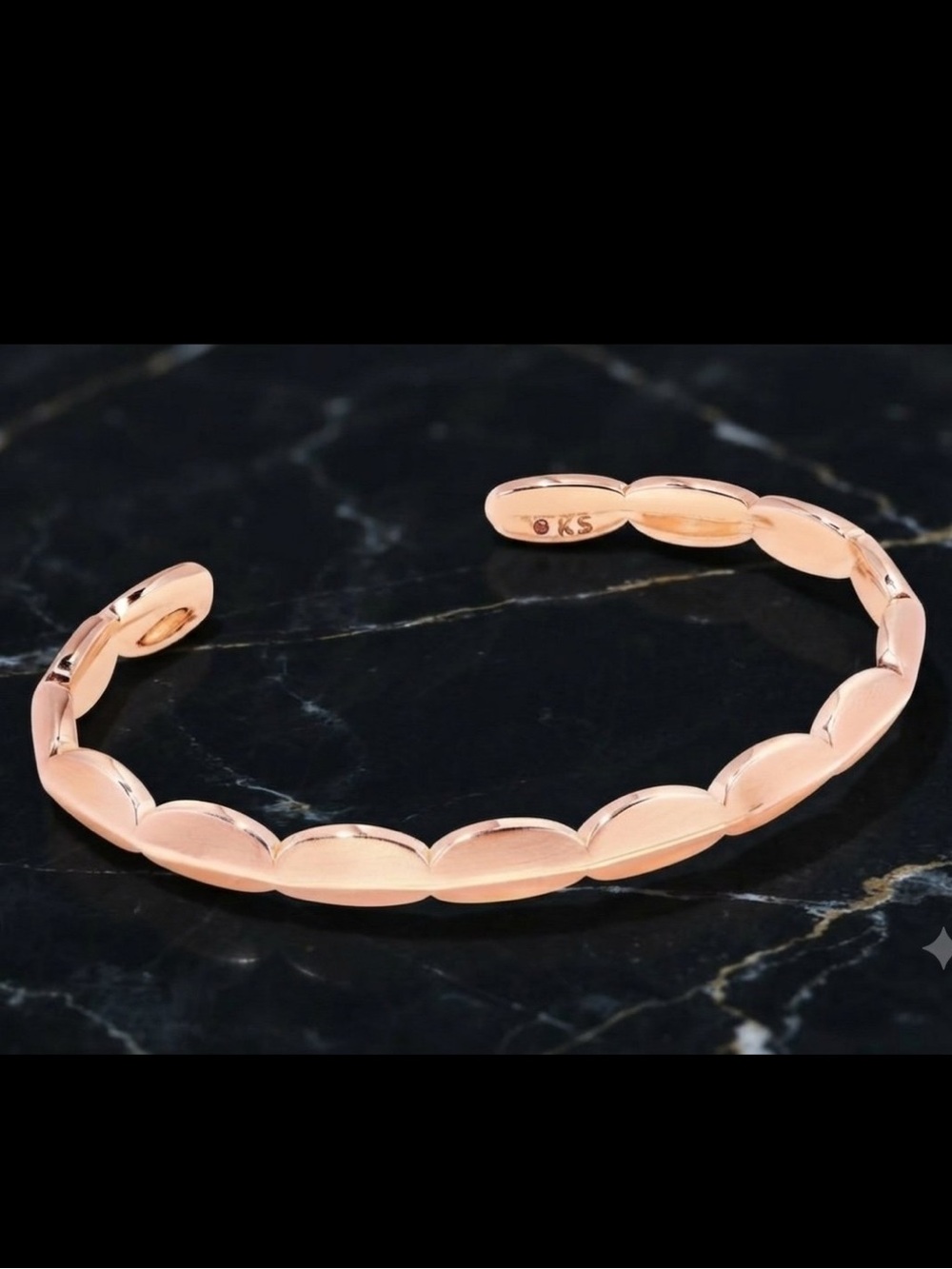 KENDRA SCOTT ROSE GOLD BROOKE CUFF BRACELET SMALL 6” - Picture 3 of 5